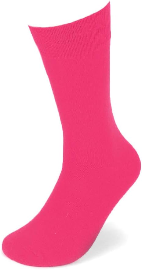 Feraricci Solid Color Casual Dress Socks for Men - Colorful & Comfortable Crew Socks