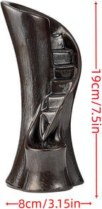 Unique Cloud Stairs Ceramic Waterfall Incense Holder, Paired with a Pack of Backflow Incense Cones. (Metallic)