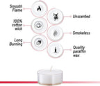 Lerner Clear Tea Lights Candles Bulk - 4.5 Hour Clear Cup Tealight 50 Pack - Consistent Smkless Clean Burning - Holiday, Wedding, Spa, Emergency and Home Decoration Candles