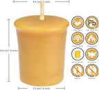Pure Beeswax Votive Candles-4 Pack Natural Votives for Home Room Decor Party Wedding Spa,12 Hours Burn