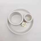 4 in 1 Incense Holder, Palo Santo Stick Holder,Sage Holder for Burning- 4.25" Sage Incense Holder for Meditation Room Home Decor (White Speckles)