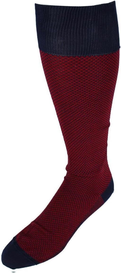 Trafalgar Men's Clayton Birdseye Over The Calf Mercerized Cotton Socks (1Pair)