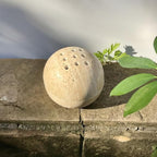 Handmade Travertine Stone Incense Resin Burner Holder – Natural Stone Incense Burner with Brass Insert for Home Decor & Relaxation