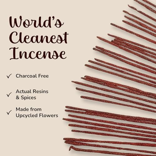 Potent Dragons Blood Incense Sticks - (40+Sticks, 9 inch) Thick Natural Resin Incense, Clean Charcoal Free | Sweet Spicy & Ambery Smelling Protection Incents (Sangre de Grado) (Burn Time 45+ Mins)