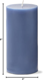 tag Color Studio 3X6 Pillar Candle Blue Denim Smokeless Paraffin Wax Burn Time 85 Hours 3x6 Blue Denim