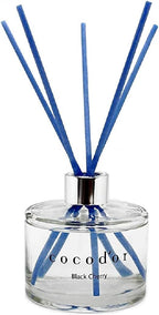 Resafy Reed Diffuser Sticks, Jecnovo Pack of 100 Fiber Sticks with Handmade Linen Bag, Safe and Non-Toxic, 9 Inches Long 3mm Diameter Aromatherapy Diffusers for Home, Spa and Office(Blue)