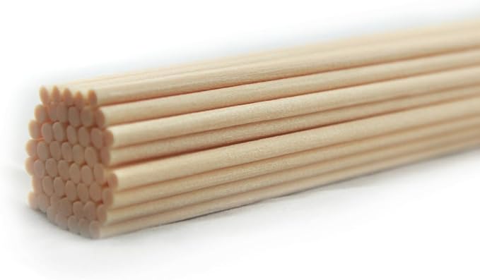 50 Pieces Fiber Reed Diffuser Replacement Refill Sticks for Aroma Fragrance (Beige, 12" x4mm)