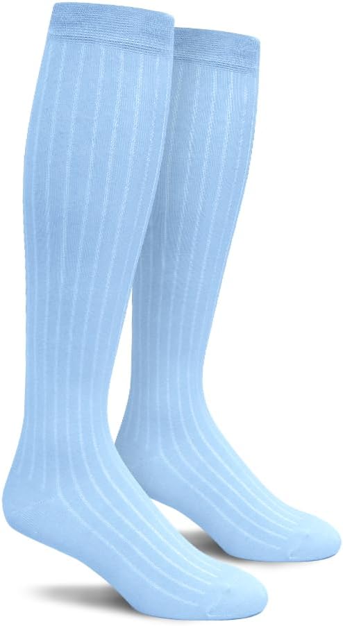 Knee High Solid Color Cotton Socks for Men Women and Youth