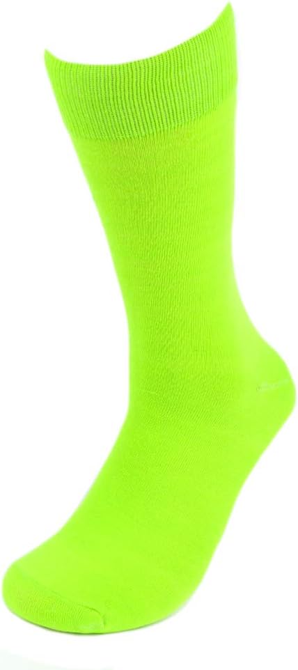 Feraricci Solid Color Casual Dress Socks for Men - Colorful & Comfortable Crew Socks