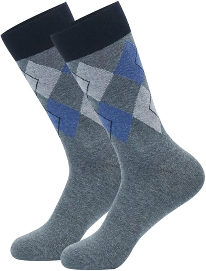 HHX YONLEE Dress Socks 5/6/10 Pairs Crew Argyle Colorful Cotton Novelty Casual Happy Fun