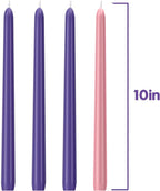 4 Pack Advent Taper Candles Premium Hand Dipped 10in Unscented Christmas Taper Candles - Ideal for Seasonal Celebrations, Holidays, Church, Celebration, Party