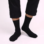 SERISIMPLE Men's Dress Socks - Bamboo Viscose Thin Ribbed Knit, Silky & Soft, Lightweight Business Crew Socks 5 Pairs