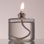 Firefly Fuels Refillable Glass Oil Candle - 2 oz Liquid Candle for Indoor Use, Outdoor Events, Emergency Lighting - Clean Burning with Wick and Holder Included. Use with Liquid Paraffin or Lamp Oil
