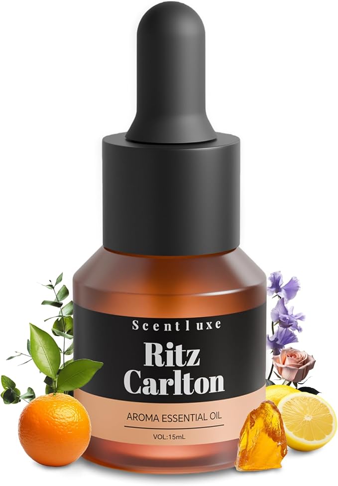 Waterless Essential Oil for Diffuser Inspired by The Ritz Carlton Scent - Orange, Musk for Hotel Aromatherapy Diffusers Oil 15mL 0.5 Fl Oz Glass Dropper Bottle Fragrance Oil