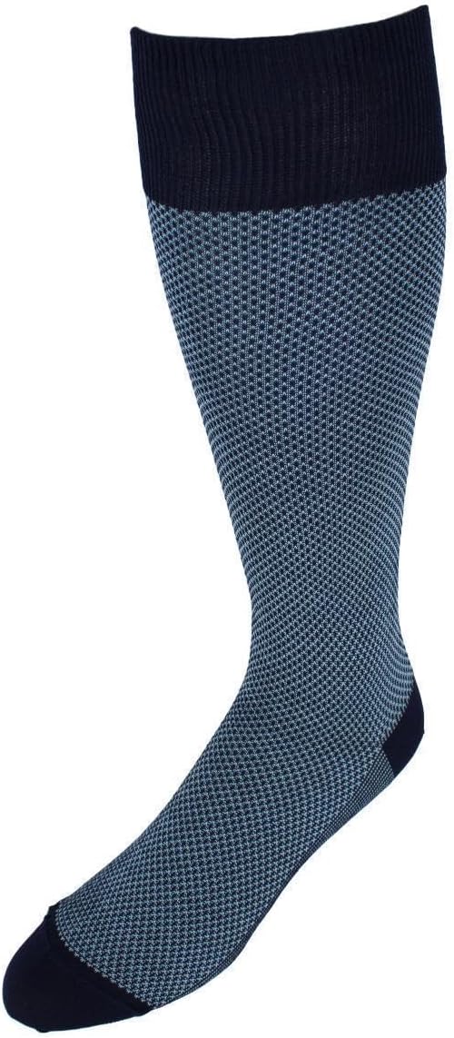 Trafalgar Men's Clayton Birdseye Over The Calf Mercerized Cotton Socks (1Pair)