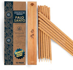 Palo Santo Incense Sticks (12 Pack) and Holder from Peru Premium Authentic - Handmade & Hand Rolled - Cleansing Bad Energy (Incense Sticks)