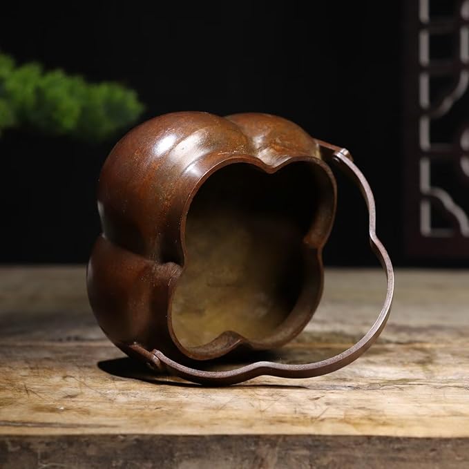 Copper Incense Burner Chinese Brass Incense Holder Traditional Copper Zen Incense Burner Sandalwood Burner Decoration Censer