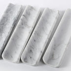 Koville Italian Carrara Natural Marble Incense Holder, Incense Holders for Sticks, Incense Burner Holder, Ideal for Meditation and Relaxing, Easy to Clean(Bianco Carrara)