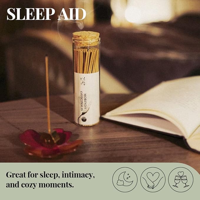 Unwind & Connect - Innergy Morinda Incense Sticks, Natural Tibetan Herbs for Bedroom Romance, 150 Sticks