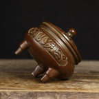 Brass Incense Burner Chinese Traditional Incense Burner Kit Zen Copper Incense Burner Office Home Yoga Room Sandalwood Burner Decoration Censer