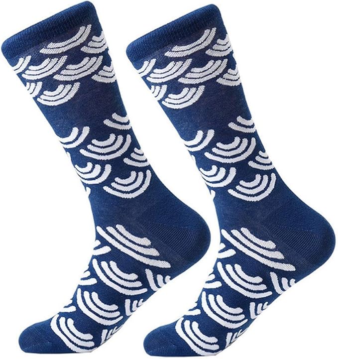 DRASEX Men's Dress Socks Funky Colorful Pattern Cotton Novelty Casual Crew Socks