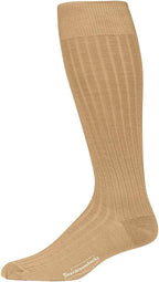 Merino Wool Dress Socks for Men – Over-the-Calf, Ribbed Wool Dress Socks for Size 8-12 – Breathable, Reinforced Heel and Toe