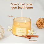 Folkulture Fall Scented Candle | Large 8.81 Oz - Vanilla | Two Wick Soy Candles | Autumn Non Toxic Candles for Relaxing | Long Lasting for Aromatherapy | Thanksgiving & Holiday Gifts for Women