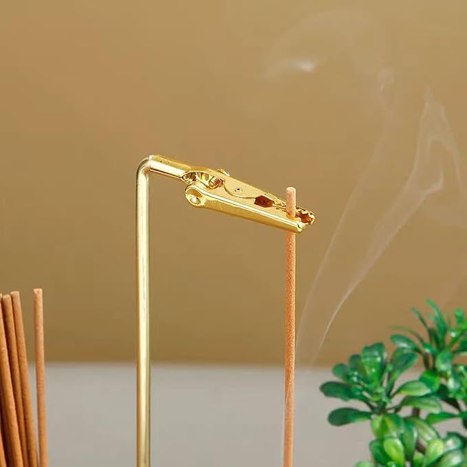 Incense Holder for Sticks with Ash Catcher-2 in 1 Glass Incense Stick & Candle Holder with Storage, Anti-Ash Flying insence-Sticks Burner for Meditation Yoga Spa Home Decor sage (Light Base)
