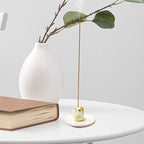 Handmade Ceramic Incense Holder for Sticks, Incense Plate for Stick with Ash Catcher Anti-ash, Incense Burner for Meditation Yoga Spa Aromatherapy Home Room Decor Easily Grab Ash