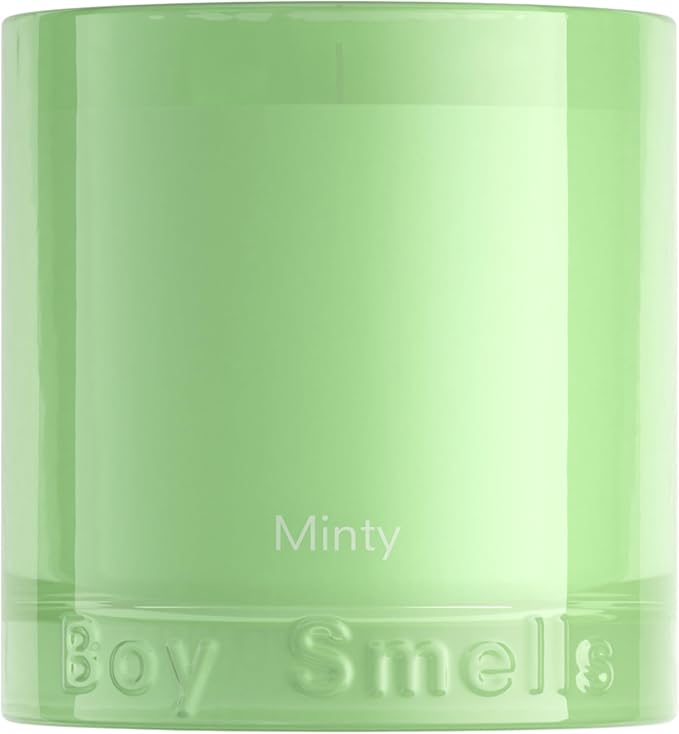 Boy Smells Mint Candle - 8.5 oz Fancy Candle with Ginger, Wild Mint, and Cedarwood- Up to 50-Hour Burn - Cotton Wick
