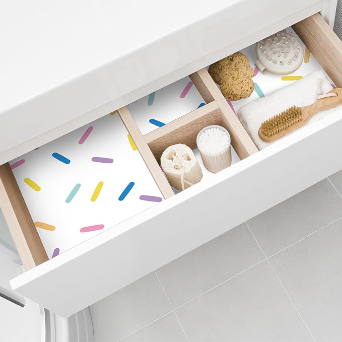 10 Sheets Drawer Liners for Dresser Scented Drawer Liners Non Adhesive Scented Paper for Fragrant Home Shelf Closet(Lavender,Confetti)