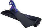 Samurai Incense Holder, Incense Burner with Storage Box, Ash Catcher, Warrior Incense Burner for Aromatherapy, Meditation, Yoga (Purple Blue Samurai & Black Box)