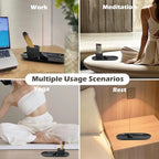 Incense Holder for Sticks, Handmade Sage and Palo Santo Holder, Sage Smudge Burner, Palo Santo Sticks Holder, Ash Catcher Tray, Yoga Meditation (Black)