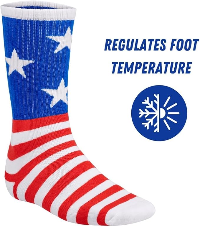 Bamboo Sports Premium Bamboo Crew Work Socks- Moisture Wicking, Odor Eliminating