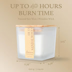 Scented Candle, 7.04 oz Oud Sandalwood Aromatherapy Candle, Natural Soy Wax with Wooden Wick, Candles for Home, 45 Hours Burn Time, Scented Jar Candle Gifts