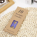 Colored tealight Candles Handmade Organic Tea Lights Set of 10pack Small red Candles 1.5-2 Hours Burn Tea Lights for Valentine's Day, Birthday, Votive Parties ，Home Decoration (Purple)