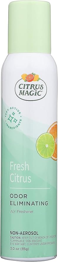 Citrus Magic Odor Eliminating Air Freshener Spray, Fresh Citrus, 3-Ounce, Pack of 3