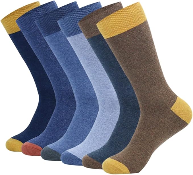 HHX YONLEE Dress Socks 5/6/10 Pairs Crew Argyle Colorful Cotton Novelty Casual Happy Fun