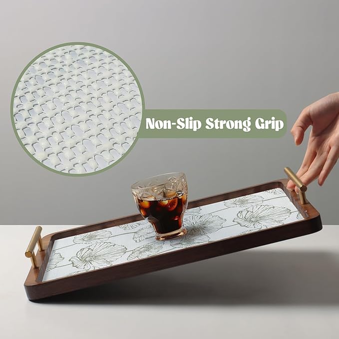 Shelf Liner for Kitchen Cabinets Non Adhesive Kitchen Drawer Liner,Non-Slip Lotus Cabinet Liner Shelf Paper,Pantry Shelf Liners for Cabinets Dresser Cupboard Liner Decorative 15.7In x 16.4FT
