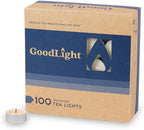 GoodLight Unscented Vegan and Paraffin-Free Tea Light Candles (400 Candles)