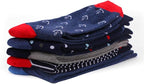 DRASEX Men's Dress Socks Funky Colorful Pattern Cotton Novelty Casual Crew Socks
