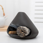 Palo Santo Holder Incense Burner-Zongzi Clay Smudge Bowl with Chimney, Mini Ceramic Fireplace for sage、Cone Burning, Aromatic Home Decor, Ceramic ash Tray, Anxiety Relief Meditation for Women
