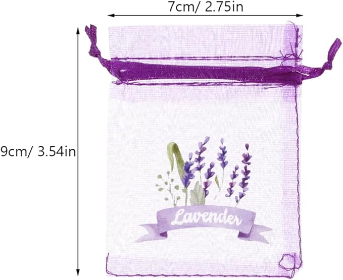 ABOOFAN 20pcs Drawstring Lavender Sachet Bags Pouches for Dried Lavender Fragrance Storage and Jewelry Organizing Versatile Empty Sachets for Home Use