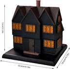 Salem Witch House Incense Burner – Halloween Autumn Incense Burner for Home & Indoor Halloween Decorations – Haunted Mansion Style Chimney Incense Holder