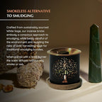 White Sage & Frankincense Incense Bricks with Snowflake Burner by Aromafume | 2x9 Bricks | Sage Incense for Cleansing Negative Energy & Protection | Sage for Smokeless Smudging, Spiritual Cleansing