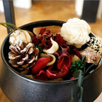 Qingbei Rina Christmas Potpourri,Cinnamon and Apple Scented Holiday Potpourri Bowl Filler.Dried Flowers. Homeragrance Sachet of Petal, Vase Filler Winter Decor.Bulk14 oz(Red)