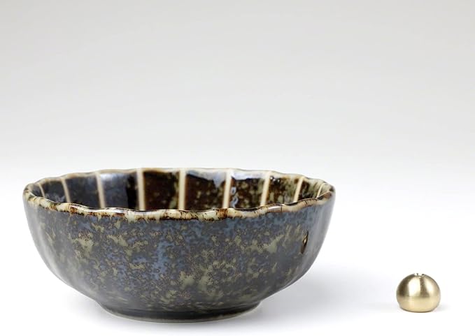 Asayu Japan Lotus Incense Holder for Sticks 4.1 inch (105mm), Traditional Made in Japan Ceramic Ash Catcher and Brass Incense Burner Set - Green Lotus