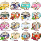 16 Pack Christmas Scented Candles Gift Set 2.5oz Strong Fragrance jar Candles Natural Soy Wax Candles Portable Travel Tin Jar Candles Gifts for Home Scented Decoration Birthday Valentine'sDay