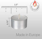 HomeLights Unscented White Tealight Candles -300 Packs, 6 to 7 Hour Burn Time Smokeless, Mini Votive Paraffin Candles with Cotton Wicks for Shabbat, Weddings, Christmas