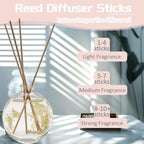 100PCS Reed Diffuser Sticks, 8 Inch Rattan Fiber Sticks Essential Oil Aroma Diffuser Sticks,Long-Lasting Diffuser Replacement Sticks (Brown)